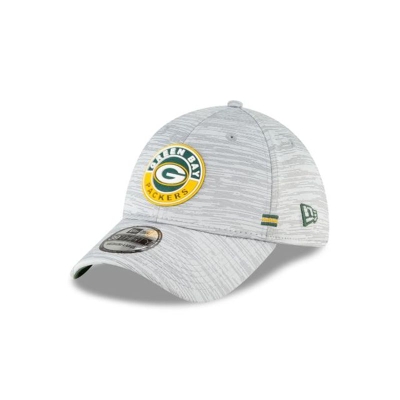 Grey Green Bay Packers Hat - New Era NFL Official NFL Fall Sideline 39THIRTY Stretch Fit Caps USA0135276